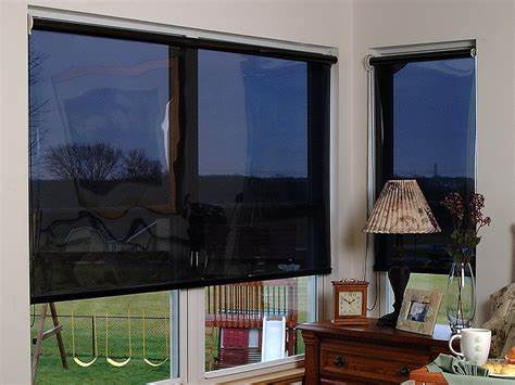 Mylar shades in a bedroom